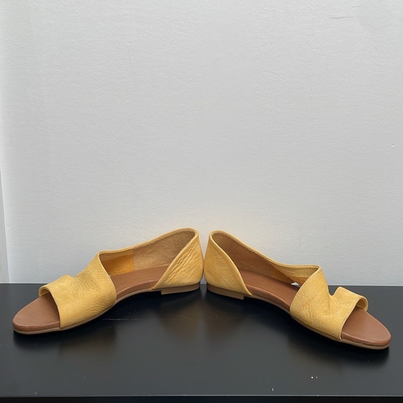 Oker April Shoe Nubuck Leather Sandal Yellow Orange US10.5 EU41 New - Picture 4 of 9